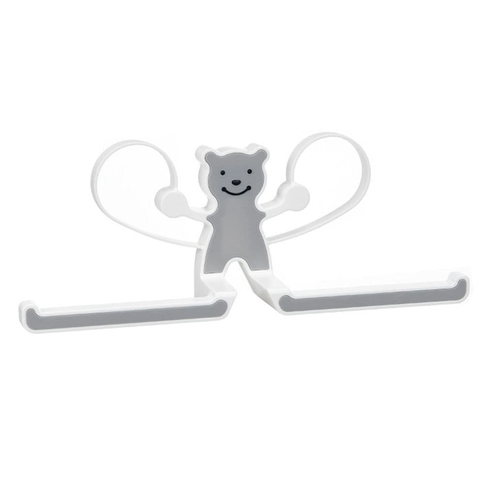Cartoon Bear Punch-free Storage Rack Hair Clips Holder Wall-mounted Girls Hairpin Storage Rack Headband Barrettes Organizer grey