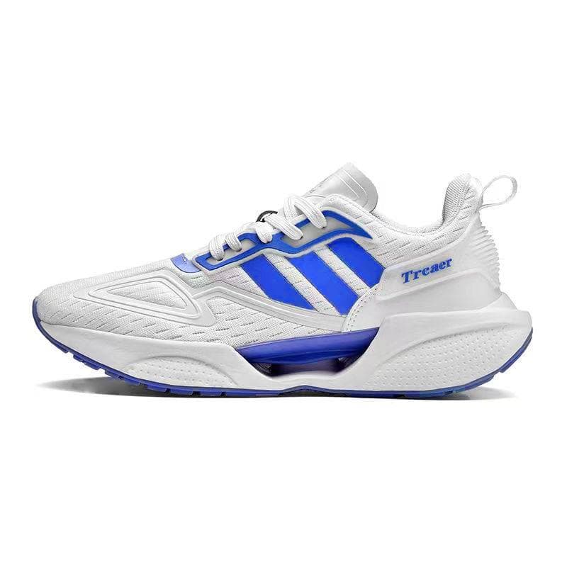 Men's shoes Spring sports shoes Fashion men's casual shoes Mesh breathable student running shoes Men's 44 white