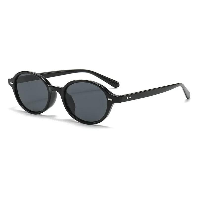 Retro Small Oval Sunglasses Women Men UV400 Luxury Fashion Eyewear Rivets Shades Brand Oculus Female Gafas as picture