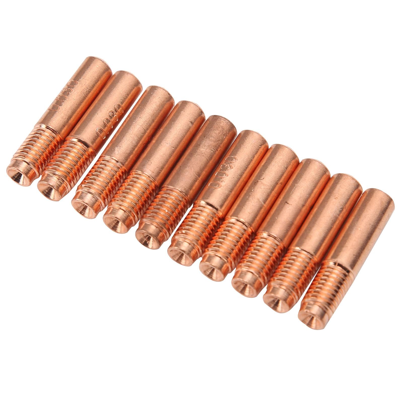 10Pcs Conductive Nozzles Copper MIG Welding Contact Tips Replacement Accessories 0.8mm