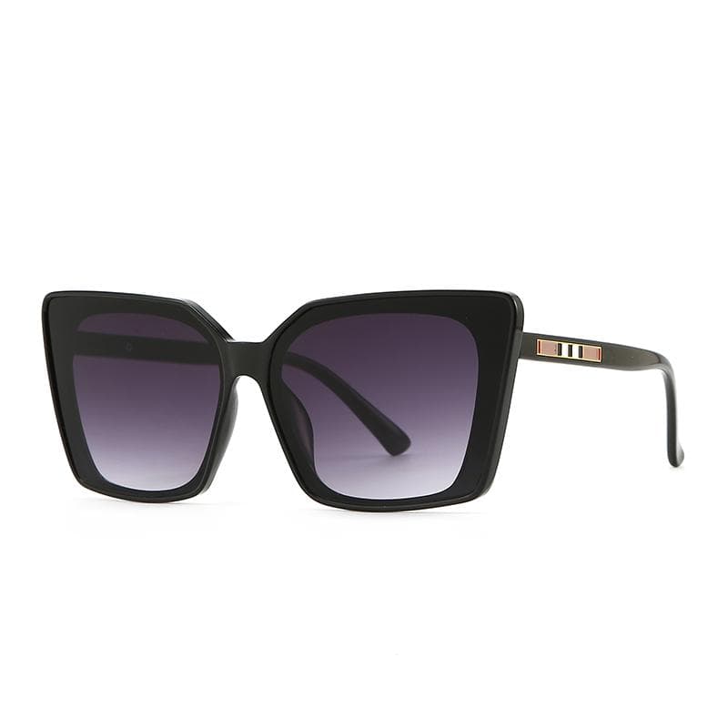 Trendy Cat Eye Sunglasses Scottish Pattern European American Street Photography Ins Style