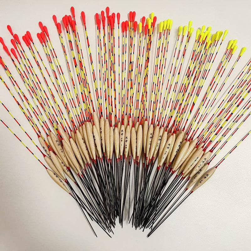Wild Fishing Crucian Carp Float - War God Series, Eye-Catching Thick Tail, White Stripe Carp Float Yellow tip bead