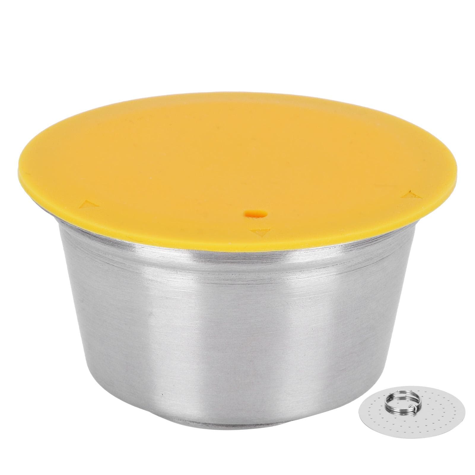 Coffee Capsule Stainless Steel Reusable Refillable Filter Cup for Dolce Gusto Coffee MakerYellow yellow