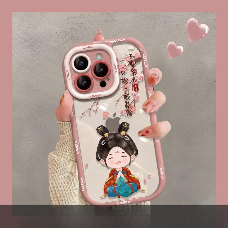 Applicable To Apple 15promax Mobile Phone Case IPhone 14 Chinese Style Cute Girl 13/12 High-end Silicone Xs iPhone SE (third generation)