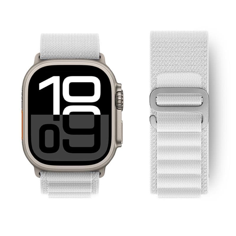 Alpine Loop Strap for Apple Watch Ultra 2 Band 49mm 45mm 44mm 40mm 41mm 46mm 42mm 38mm Bracelet iWatch Series 10 SE 9 8 7 6 5 4 42-44-45-49mm S10-46mm white