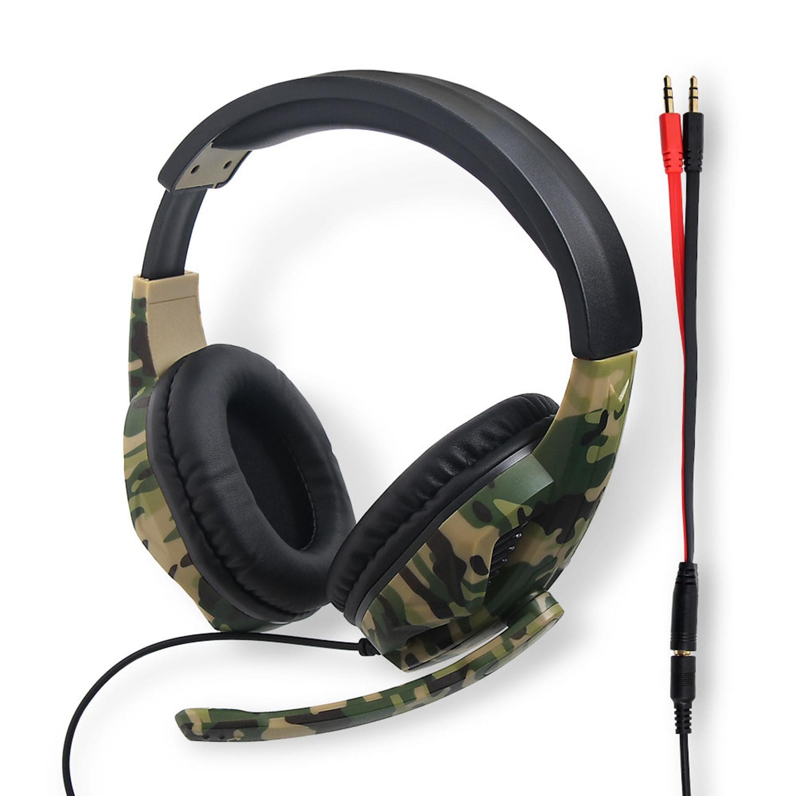 Stereo Gaming Headset with Mic for P S 4 PC Laptop Noise Cancelling Over Ear Headphones Bass camouflage