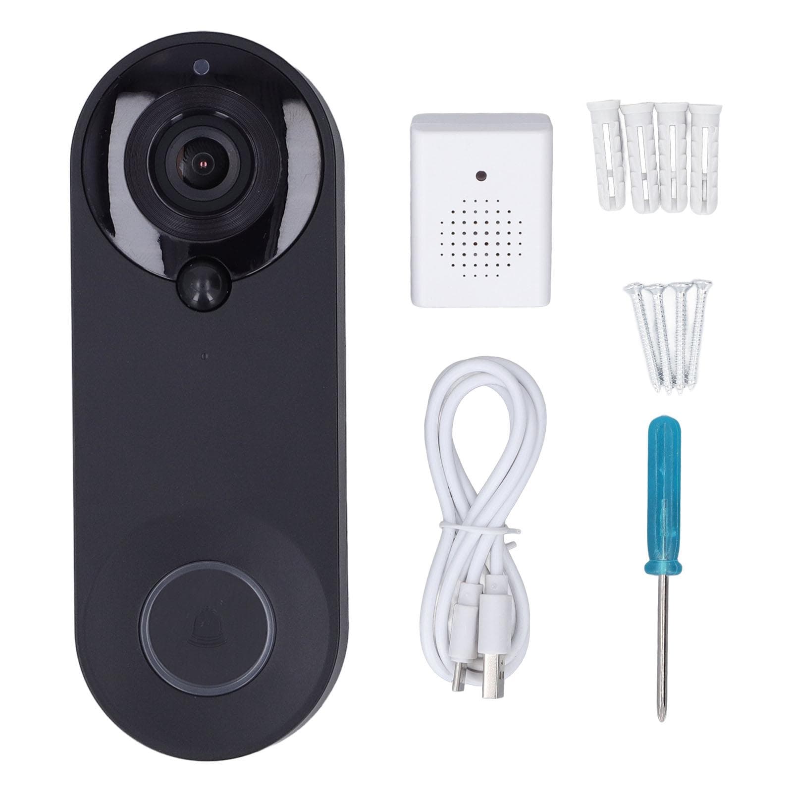 Wireless Video Doorbell Camera HD 1080P WiFi Smart Home Security Doorbell 2 Way Audio PIR Human