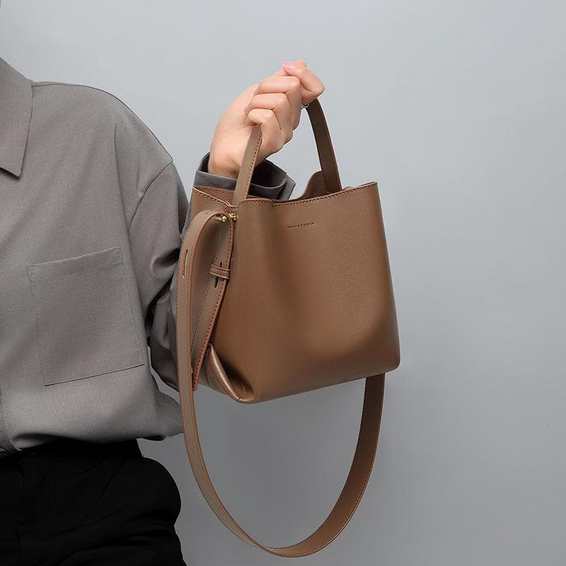 Women's Crossbody Bucket Bags Spring/Summer Leather Shoulder Large Capacity Handbag