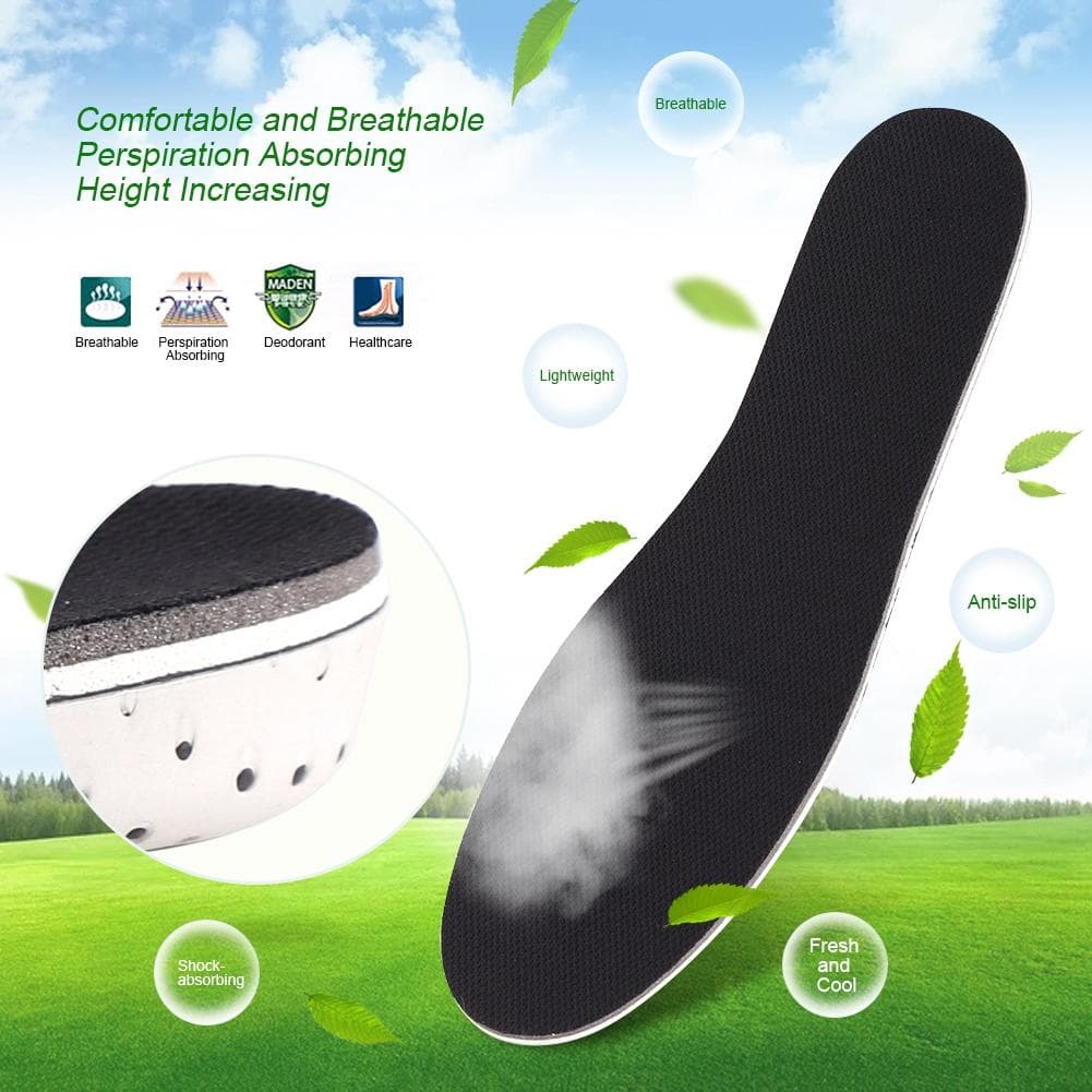 Invisible Height Increase Insole Sport Shock Absorbing Breathable Heel Lift Insert Shoe Pad 3cm