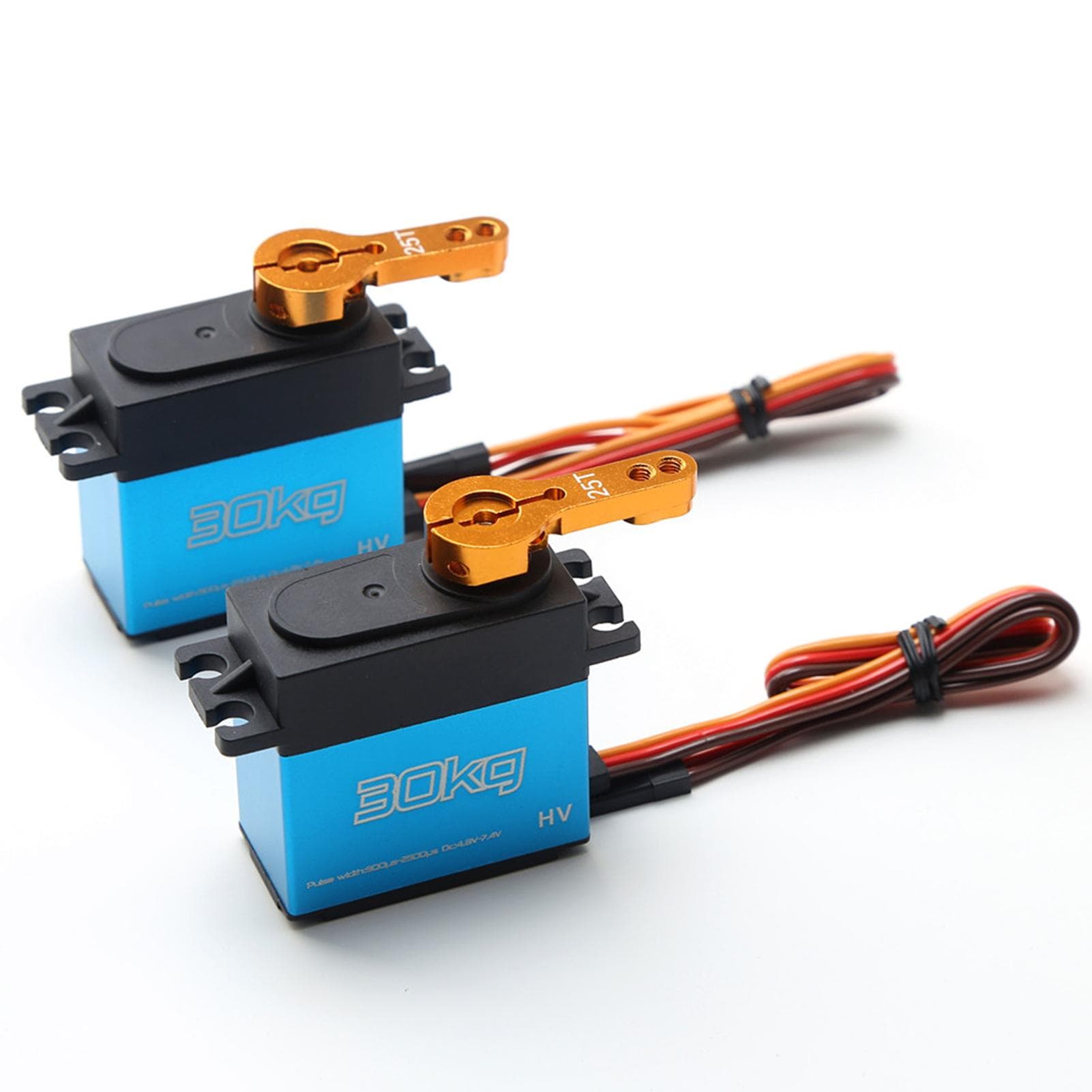 30KG Digital Servo 4pcs Metal Gear Servo Waterproof for 1/8 1/10 1/12 Scale RC Cars Robot Boat 2 pcs multicolour