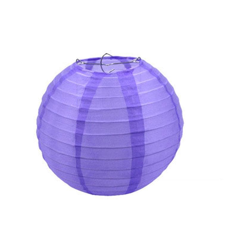 1Pcs Waterproof Lantern Outdoor Courtyard Decoration Rainproof Silk Fabric Folding Steel Wire Advertising Lanterns 10inch purple