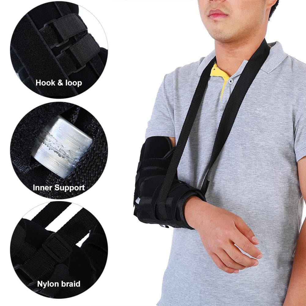 Arm Sling Shoulder Immobilizer Adjustable Arm Support Brace Wrist Sprain Forearm Fracture L L(for 6.5-9kg)