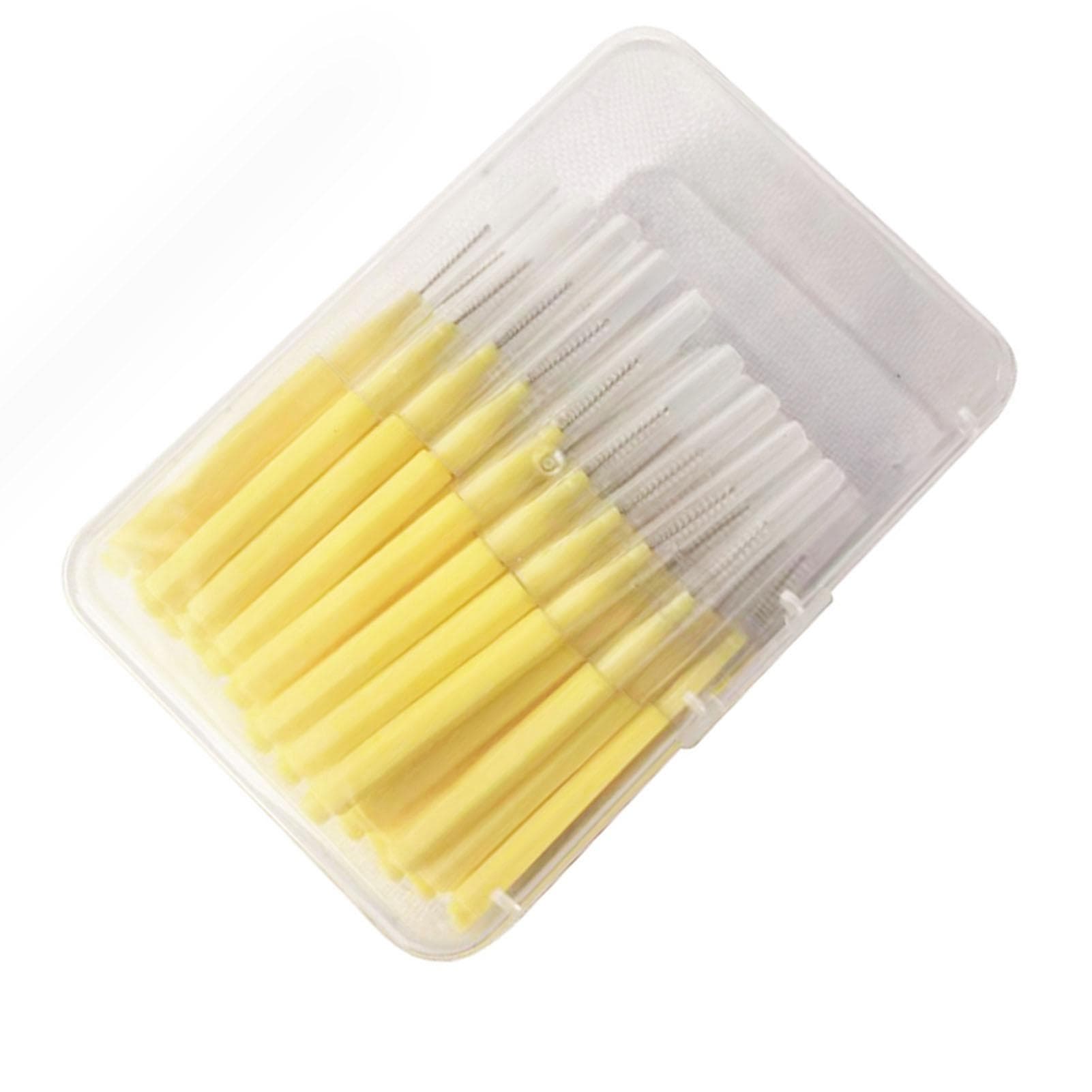 40pcs Dental Interdental Brushes for Braces 0.4mm Ultra Fine Soft Interdental Teeth Gaps Cleaning