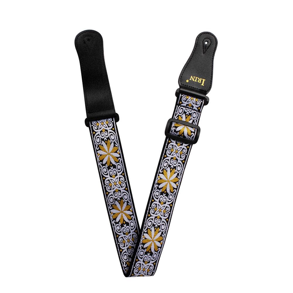 2pcs IRIN Adjustable Embroidery Guitar Straps For Guitars Accessories New yellow