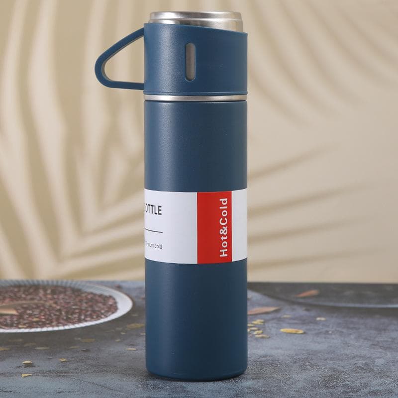 500ML Stainless Steel Vacuum Flask Gift Set Office Business Style Thermos Bottle Outdoor Hot Water Thermal Insulation Couple Cup 500ml