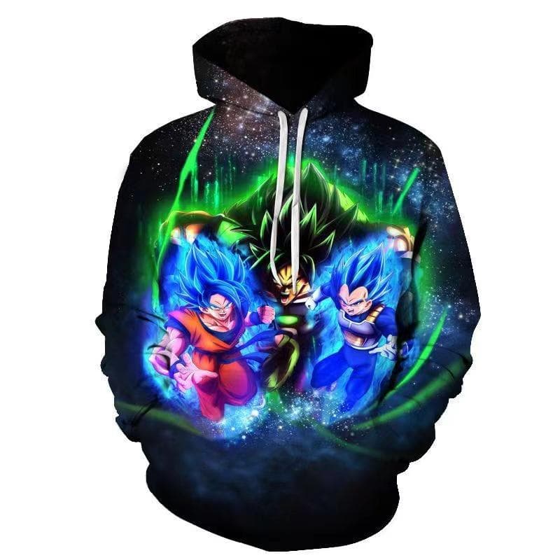 2024 National Trend Hip-Hop Hooded Sweatshirt Men's Dragon Ball Battle Suit 3D Printing Product Hoodie Sports Sweatshirt 3XL