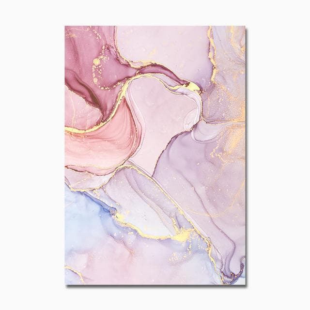 Pink Purple Marble Abstract Wall Art Pictures Posters Canvas Paintings for Living Room Teen's Bedroom Decorations Home Decor 40*60cm