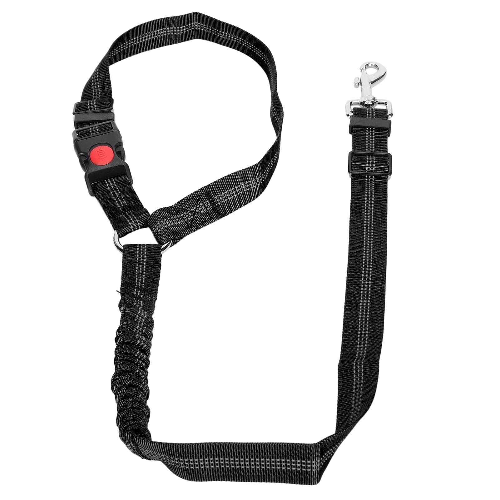 Pet Adjustable Headrest Seat Belt Dog Nylon Reflective Safety Seatbelt Strap for CarBlack black