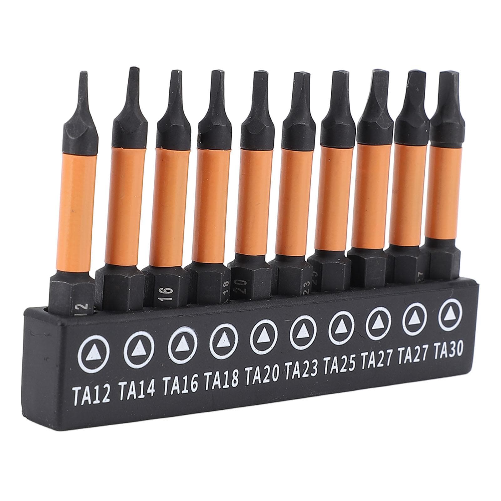 10 Pcs Triangular Screwdriver Bit Set 50mm Length 14 Inch Hex Shank S2 Alloy Steel Magnetic