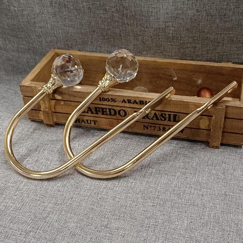 2Pcs Silver Metal U Shaped Shackles Window Accessories Crystal Curtain Holdback Wall Tie Backs Hooks Hanger Home Accessories gold