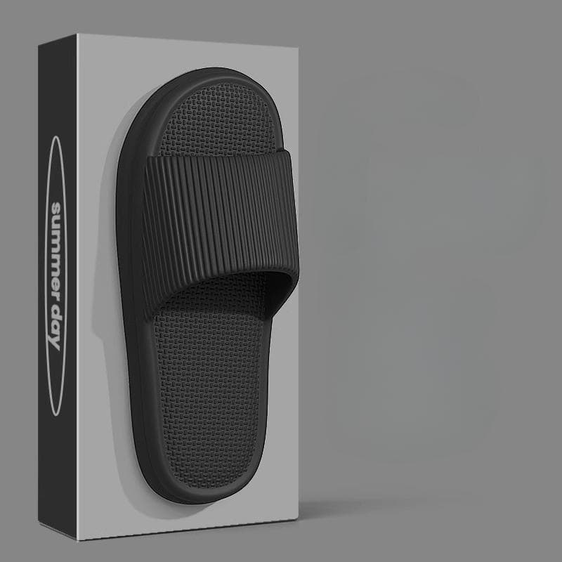 Sandals Slippers Men's Slippers, Men's Summer Home Living Room Bathroom Non-slip Couple Slippers 44-45 black