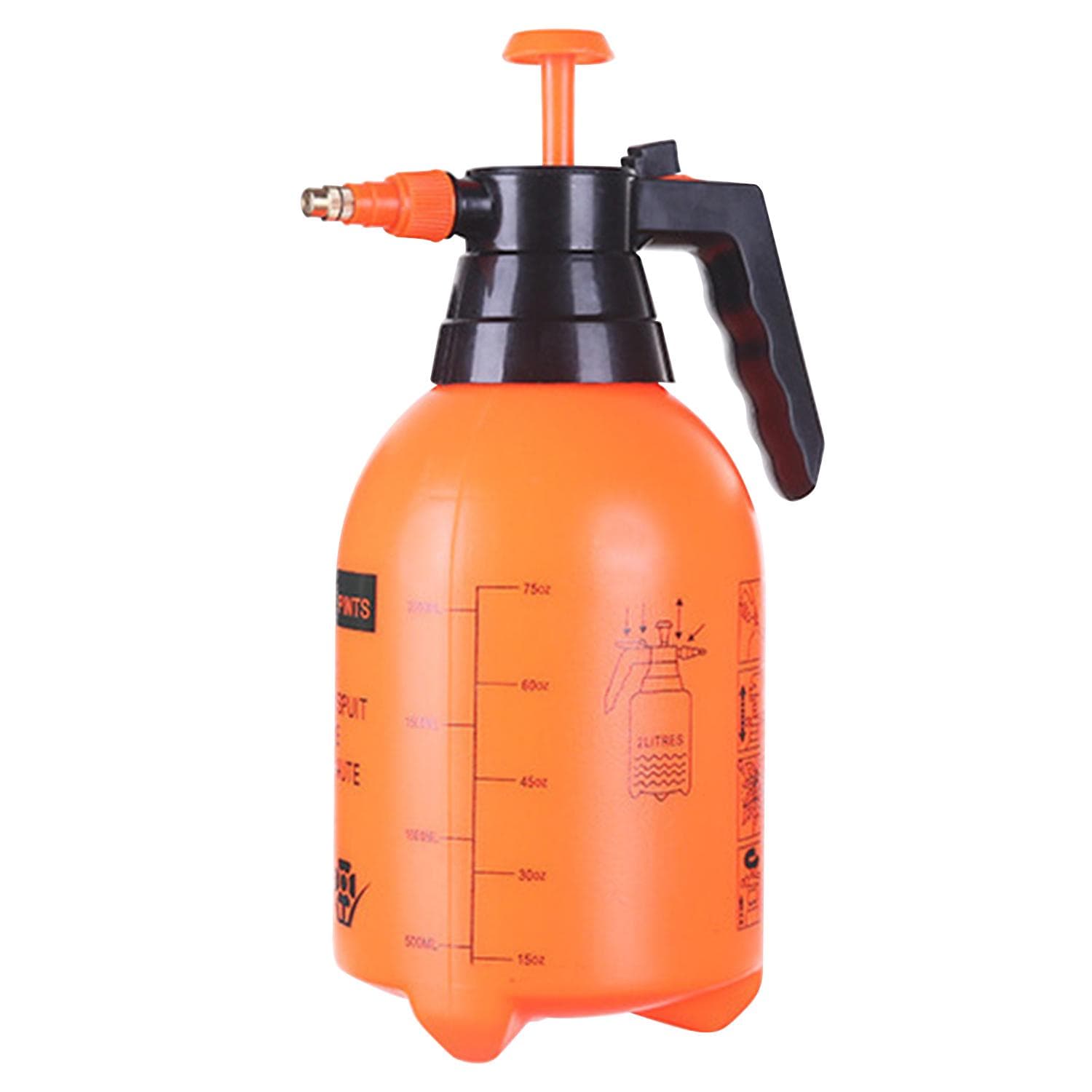 Garden Sprayer Pump Handheld Water Sprayers Pressurized Plant Water Mister Sprayer Lawn Mister 2L orange