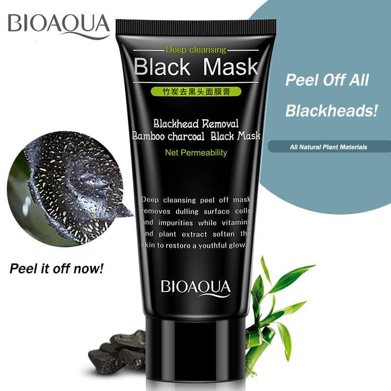 Women Charcoal Facial Deep Cleaning Black Mud Mask Blackhead black