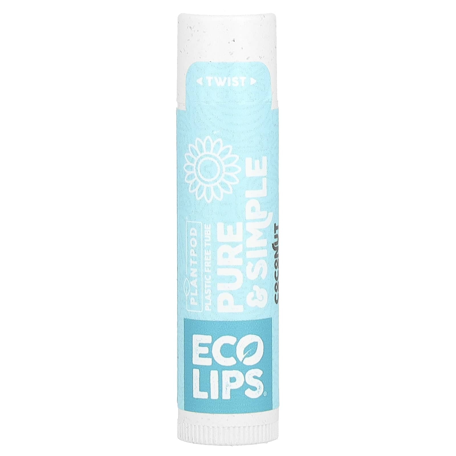 Eco Lips, Pure & Simple, lip balm, coconut, 4.25g (0.15oz)