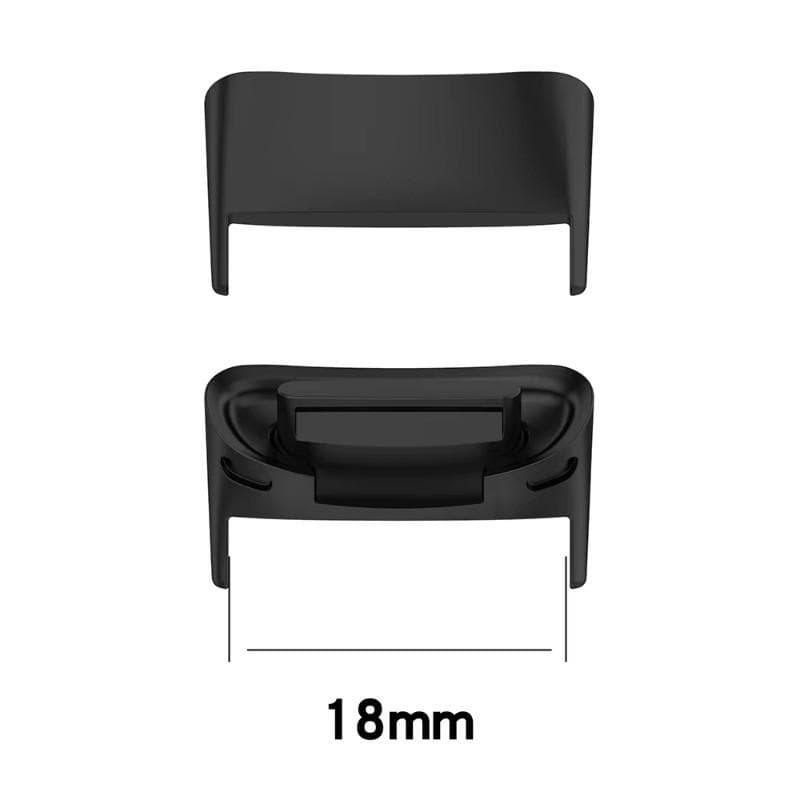 Metal Band Adapters for Fitbit Charge 6/ Charge 5 Stainless Steel Connector Replacement Hardware Heads Connectors 18mm Lug black