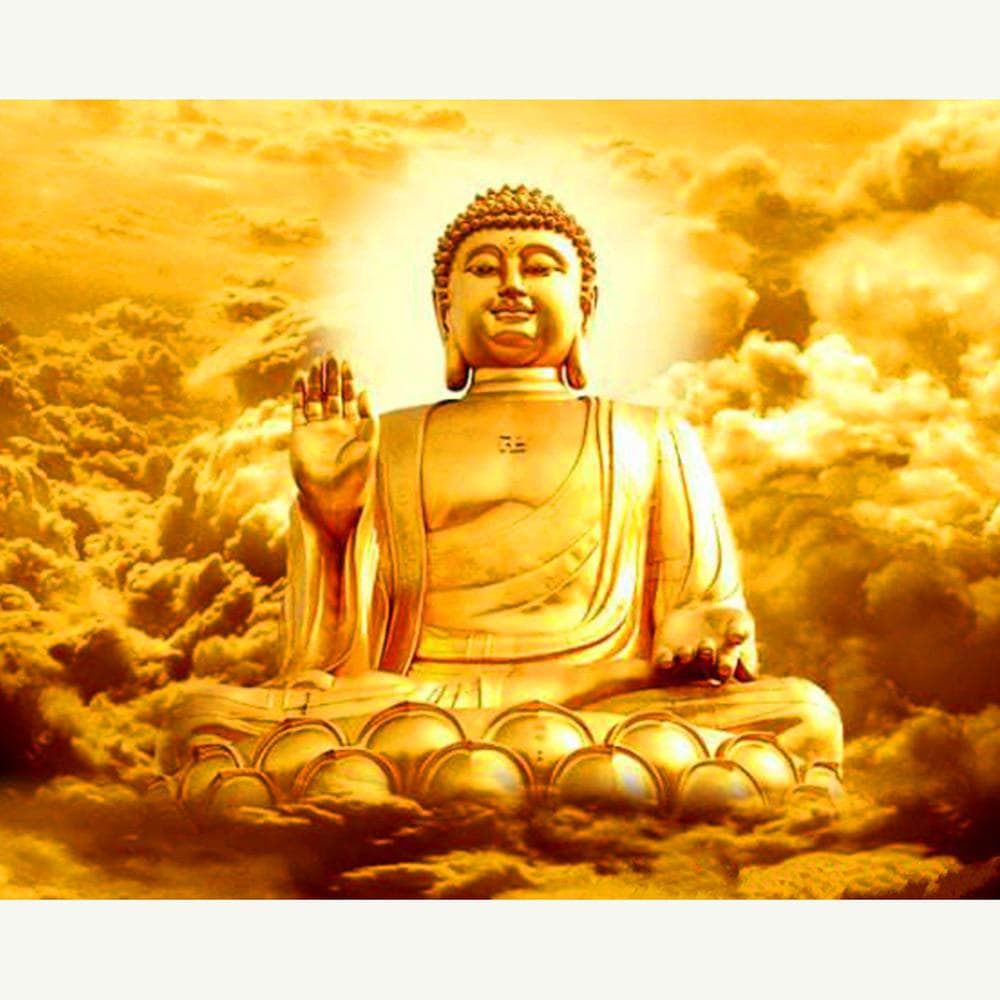 Round Drill 5D DIY Diamond Painting Buddha 3D Diamond Embroidery Cross Stitch 20X30CM