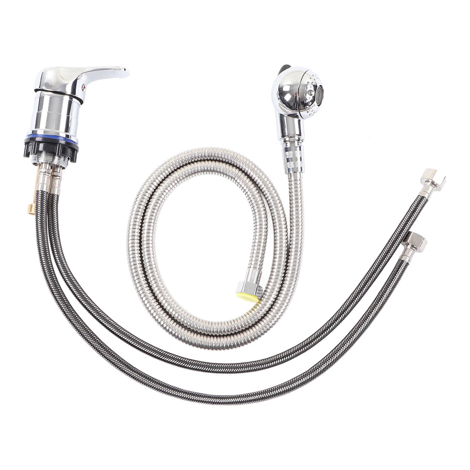 Salon Shampoo Bowl Sink Faucet Sprayer Kit Hot Cold Switch Shampoo Bed Faucet Sprayer with 120cm