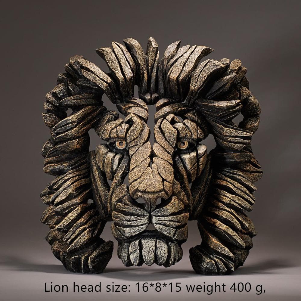New Trends Contemporary Nordic Style Animal Sculpture Home Decoration Lion Tiger Bust of Edge Scenes Room Decor&Wall Lion