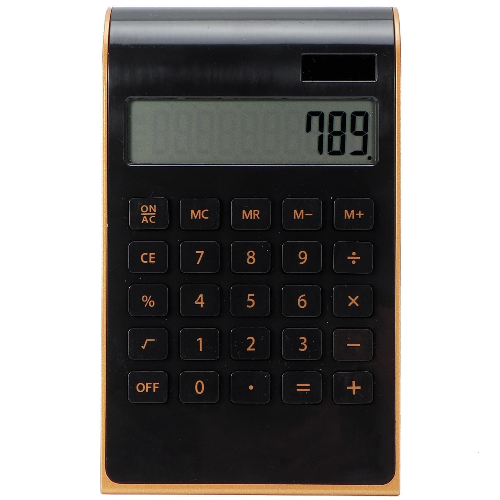 Portable 10 Digits Calculator Ultra Thin Solar Power Calculator for Home Office Business LCD black