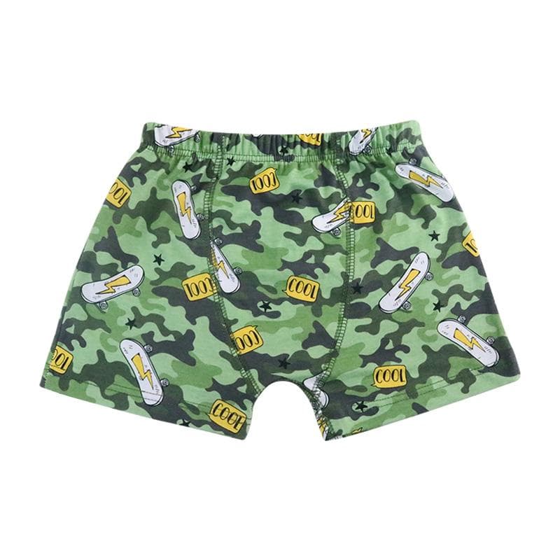 Kids Baby Boys Camouflage Panties Cartoon Boxer Underpants Kids Briefs For 2-5 Year 1T 2/4 yellow