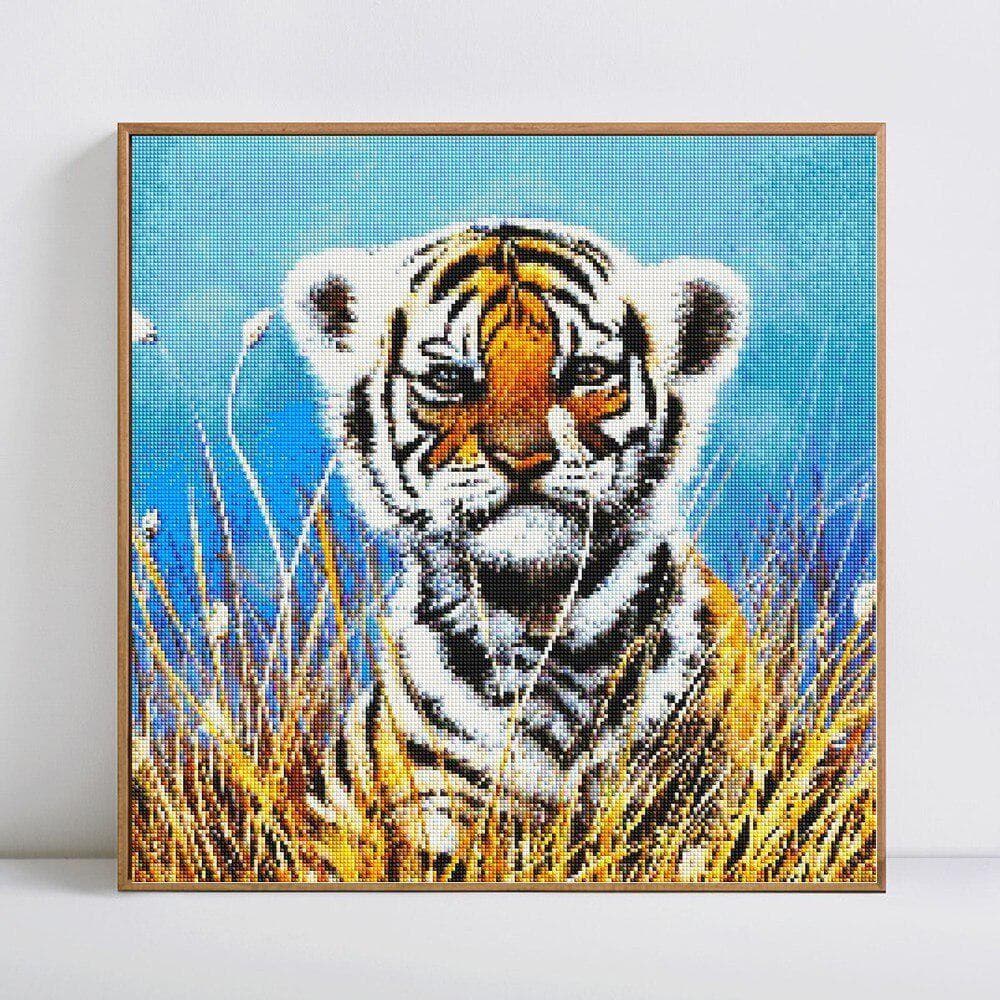 5D DIY Full Round Animal Tiger Diamond Painting Embroidery Sale Diamond Mosaic Picture Of Rhinestone 30x30