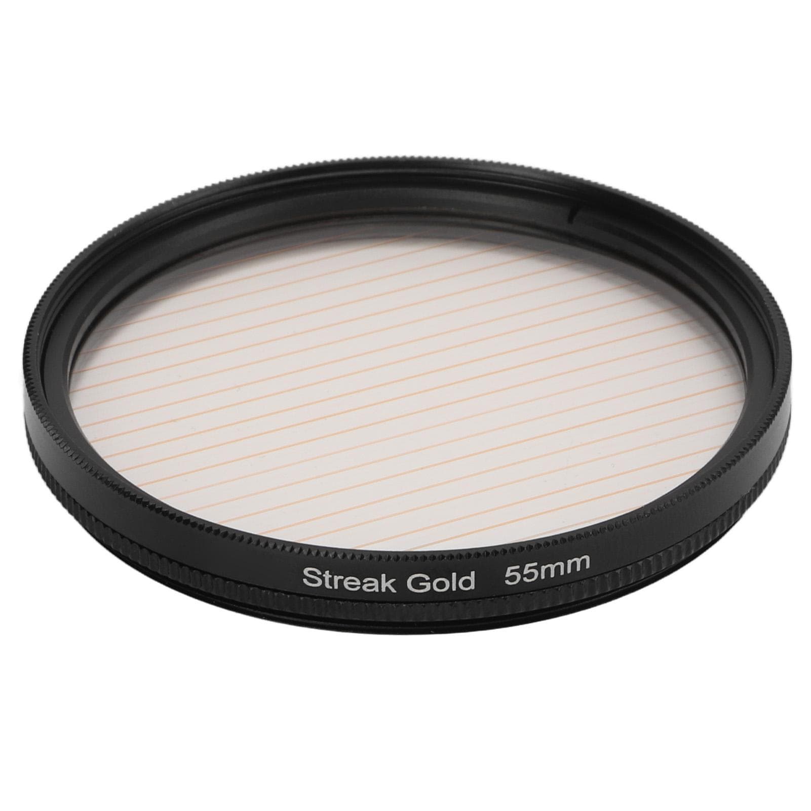 Gold Streak Anamorphic Effect Filter UHD Optical Glass Waterproof Scratch Resistant for Camera Lens 55mm