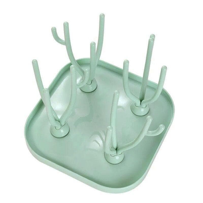 New Bottle Dry Rack Baby Bottle Drain Drying Racks Blue Pink Baby Bottle Cleaning Dryer Drainer Storage Drying Rack green