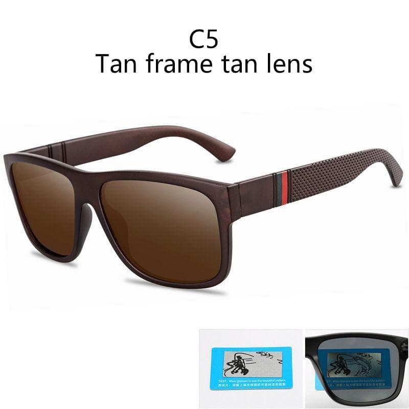 Men High-End Sunglasses Fashion Square Driving Eyewear Outdoor Travel Sun Glasses UV Protection polaroid lens