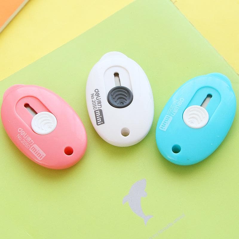 Portable Cute Art Knife Creative Mini Utility-Knife Stationery Box Cutter Office School Supplies Stationery 3pcs