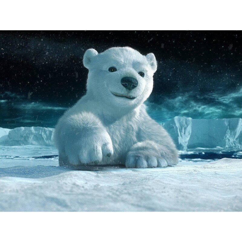 Full Round Drill Diamond Embroidery A Polar Bear 5D DIY Diamond Painting Cross Stitch Rhinestone 20X30CM