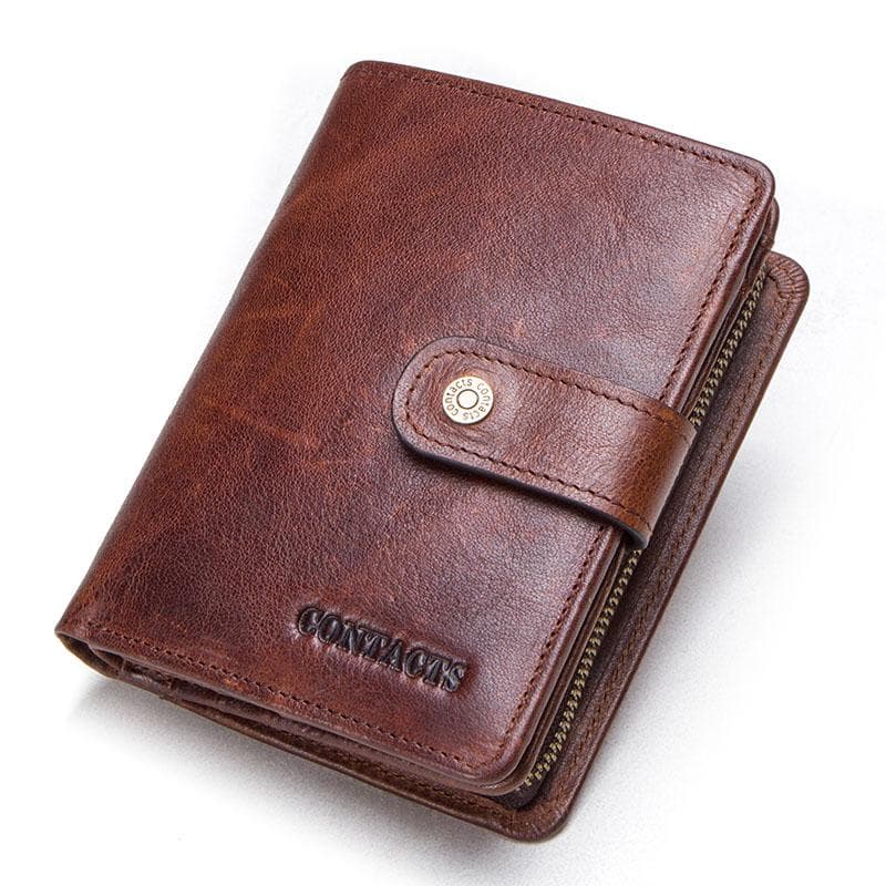 CONTACT'S Genuine Leather Wallet For Men brown