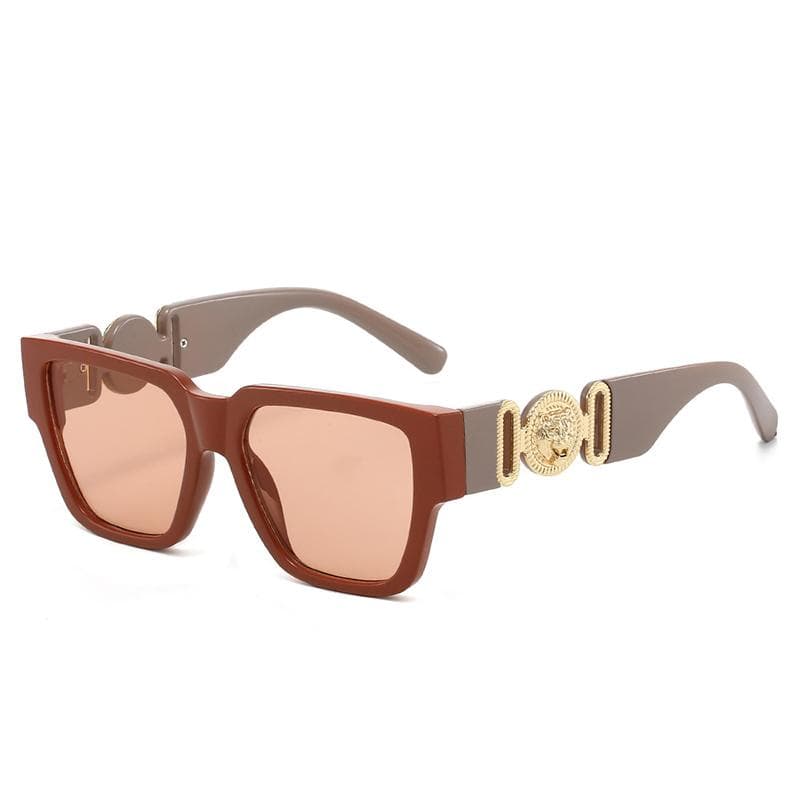 New Luxury Designer Sunglasses Women Men Vintage Square Leopard Shades Glasses Outdoor Travel Fashion