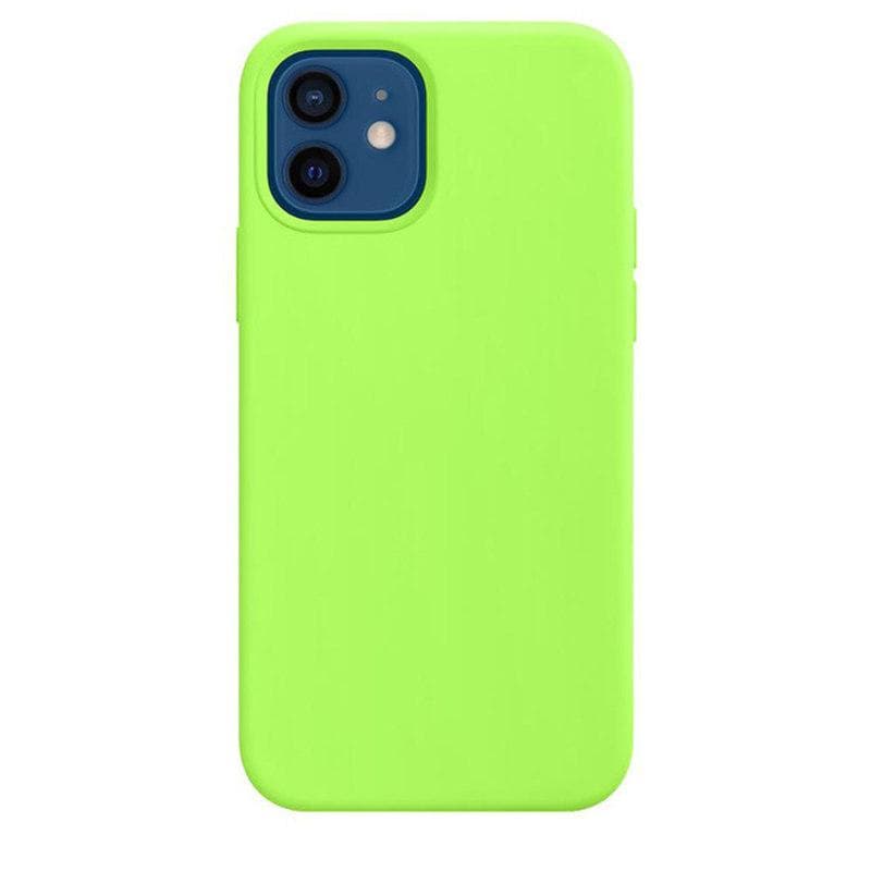 Luxury Silicone Case For iPhone 13 Mini 15 14 Pro MAX Cases For Apple iPhone 11 12 13 mini Full Cover With Box iPhone 12 Mini fluorescence green
