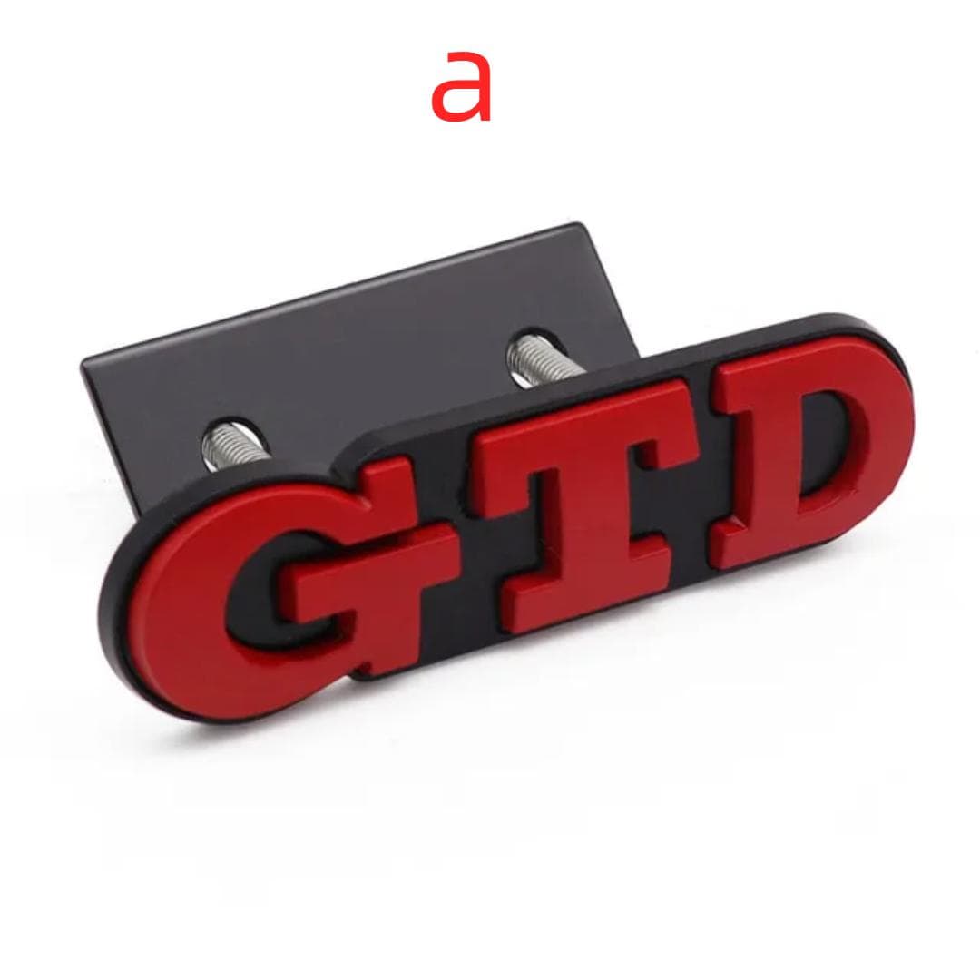 1PCES 3D Metal Car Front Grill GTD Logo Rear Trunk Golf Emblem Badge For V/olkswagen V/W G/olf 4 5 6 7 7 MK4 MK5 MK6 MK7 MK8 Grille a