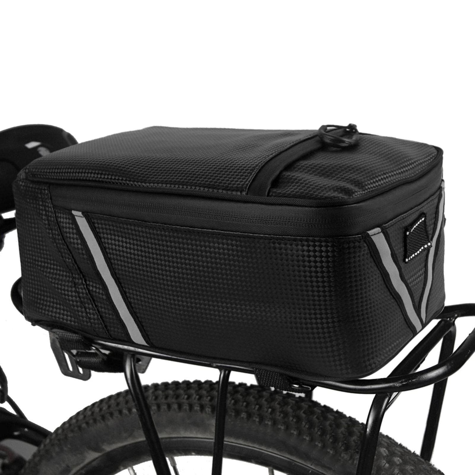 5L Bike Rear Rack Bag Water-resistant Bicycle Trunk Bag Cycling Bike Ebike Rear Seat Bag Pannier black