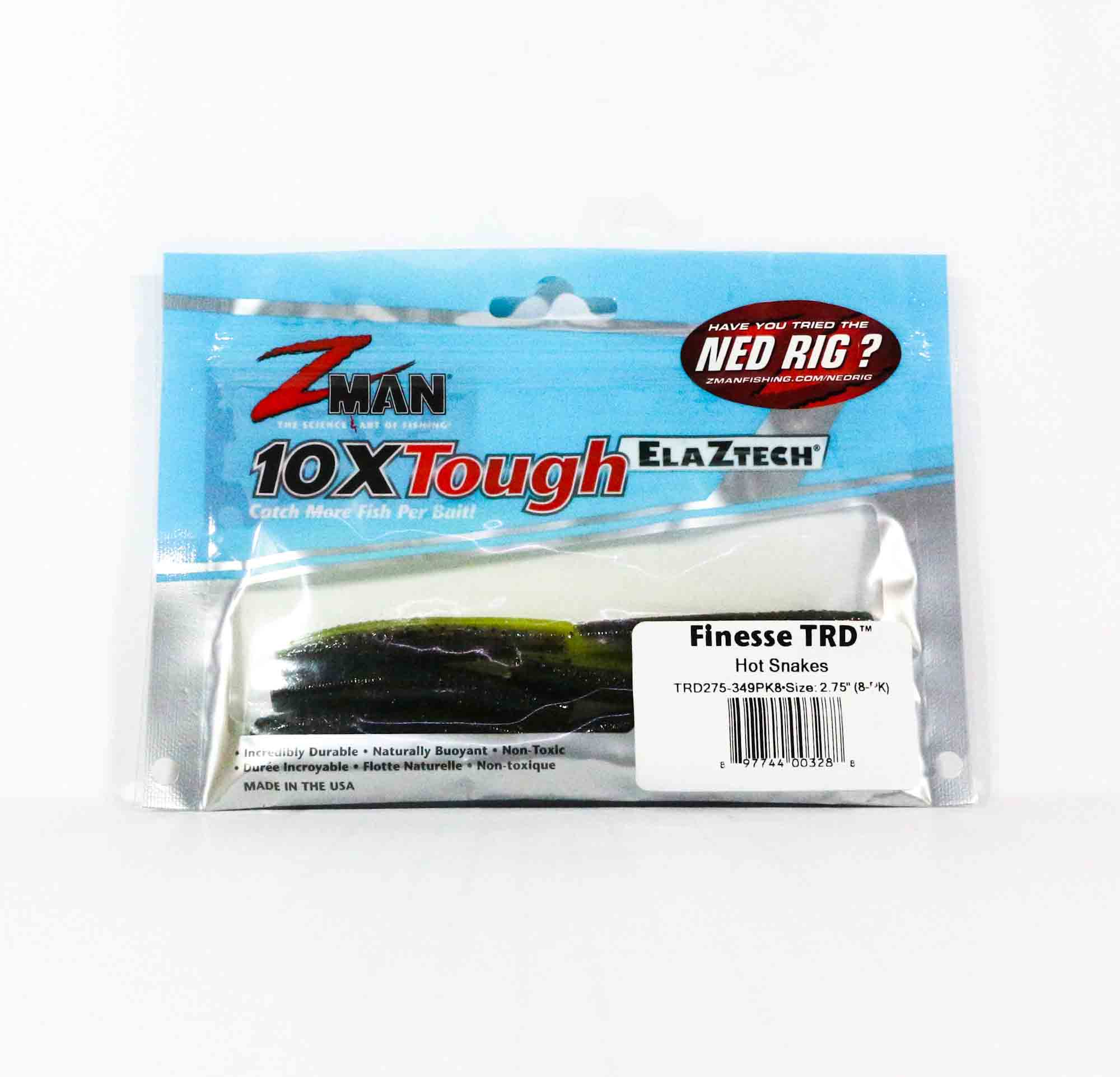 Zman Soft Lure Finesse TRD 2.75 Inch 8/Pack Hot Snakes (3288)