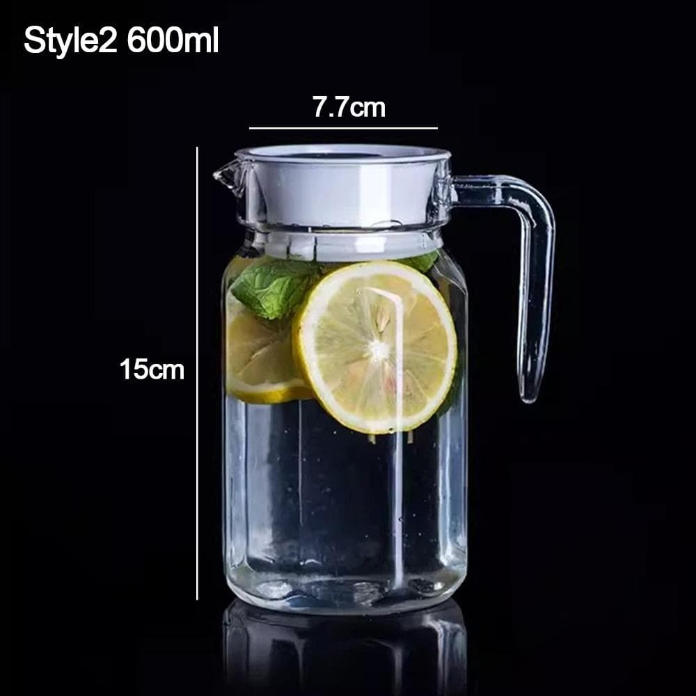 Transparent Juice Bottle Large Capacity Juice Cold Water Bottle New Water Pitcher Style2 600ml