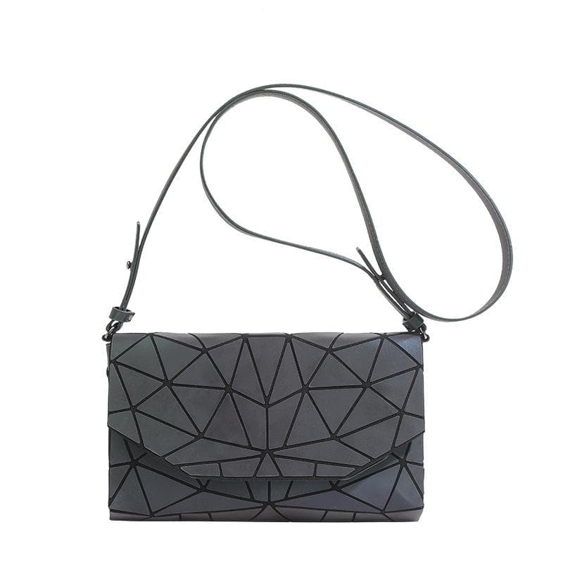 Diamond-shaped Patchwork Bag, Geometric Laser Bag, Summer Trend Small Square Bag, Luminous Single-shoulder Crossbody Bag