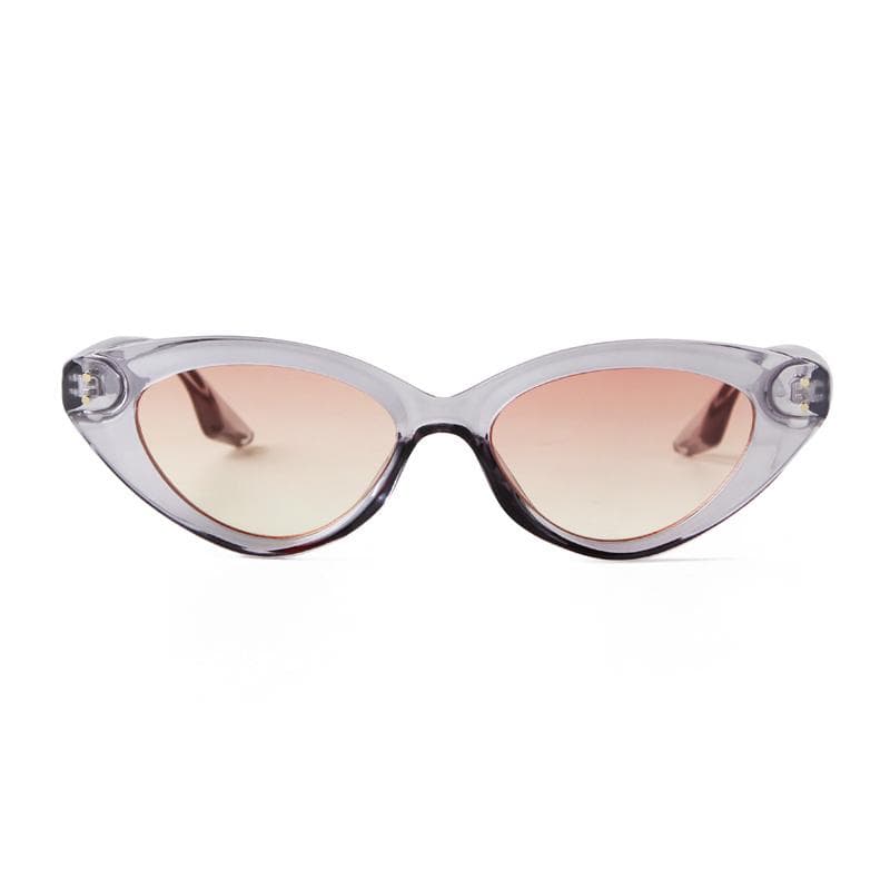 New Fashion Cat Eye Sunglasses Women Retro UV400 Colorful Rivet Street Shooting Eyewear Female Sun Glasses As Picture