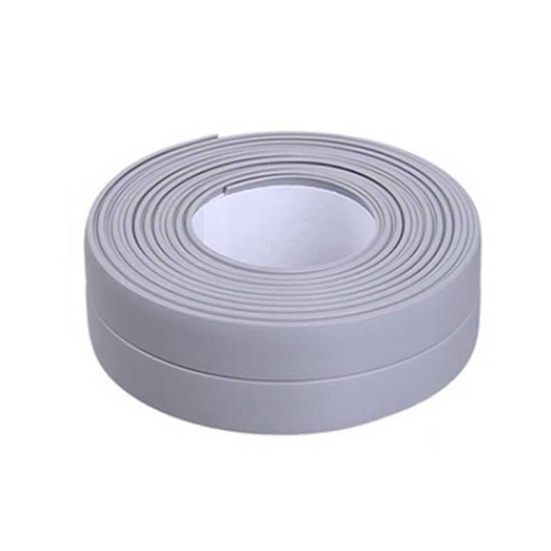 PVC Sealing Strip Tape Bathroom Bath Toilet Caulk Tape Self Adhesive Waterproof Mildew Proof Tapes For Kitchen Sink Wall Corner grey